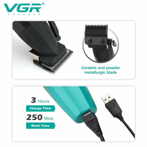 Tondeuse à cheveux professionnelle VGR V-003 Ultra Premium 9000 tr/min – Image 3