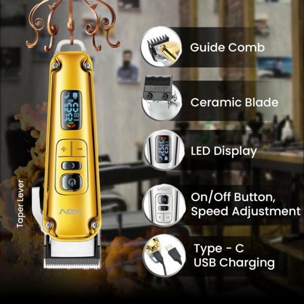 VGR V-006 Professional Hair Clipper, Salon Trimmer – Image 5
