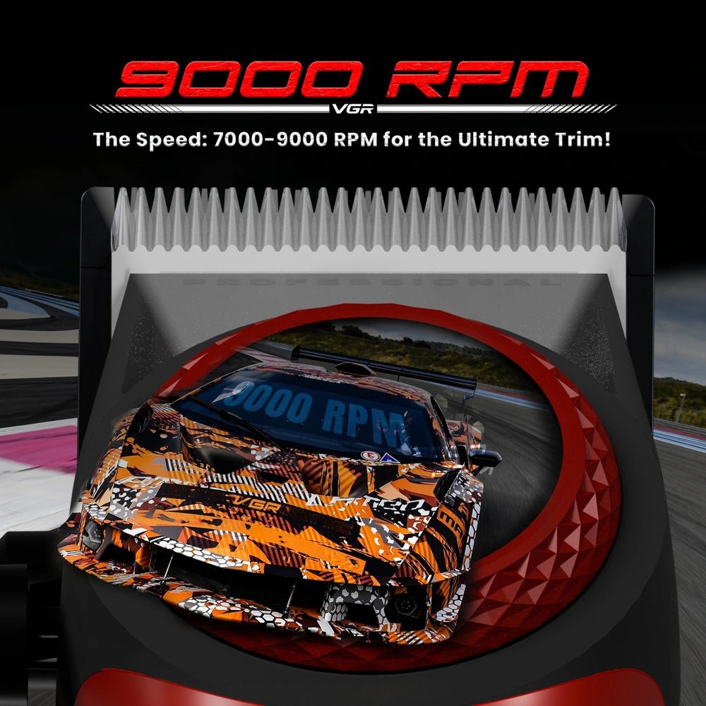 VGR V-001 Fade Blade High-Speed Salon Series Tondeuse à cheveux professionnelle - Rouge – Image 7