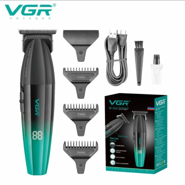 VGR 906 Tondeuse à cheveux professionnelle 906 Fresh Fade - 9000 tr/min  Rechargeable par USB - vert