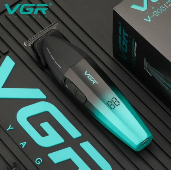 VGR 906 Tondeuse à cheveux professionnelle 906 Fresh Fade - 9000 tr/min  Rechargeable par USB - vert – Image 4