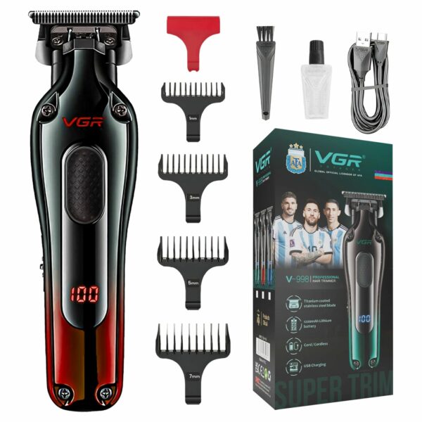 Tondeuse à cheveux professionnelle avec ou sans fil VGR V-998 pour hommes