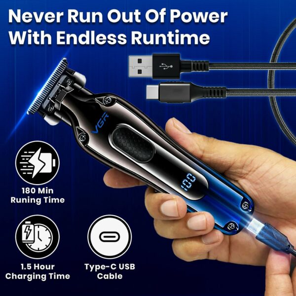 Tondeuse à cheveux professionnelle avec ou sans fil VGR V-998 pour hommes – Image 6