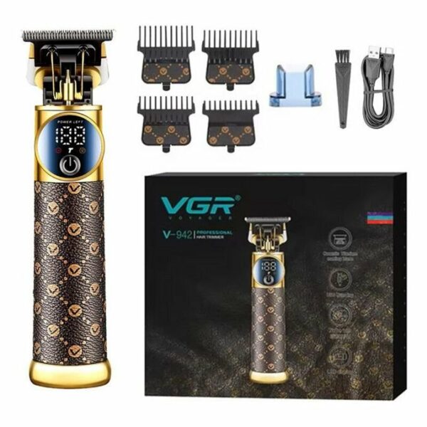 Tondeuse professionnelle VGR V-942 avec lames en céramique pour hommes et usage en salon