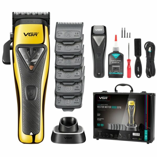 Tondeuse à cheveux professionnelle VGR V-015 de qualité salon (dorée)