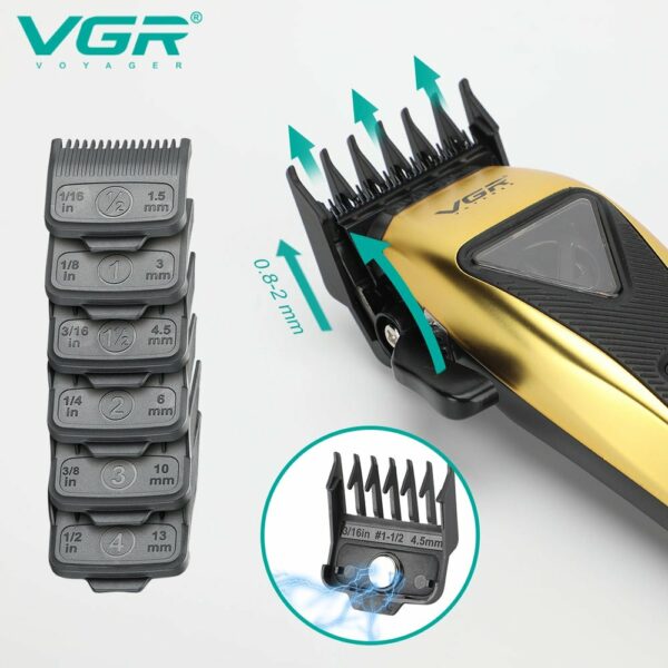 Tondeuse à cheveux professionnelle VGR V-015 de qualité salon (dorée) – Image 3