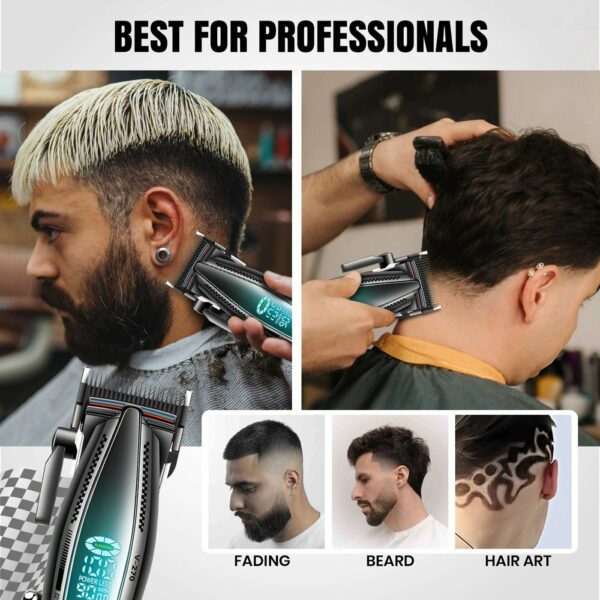 Tondeuse à cheveux professionnelle sans fil VGR V-270 pour hommes, boîtier métallique – Image 6