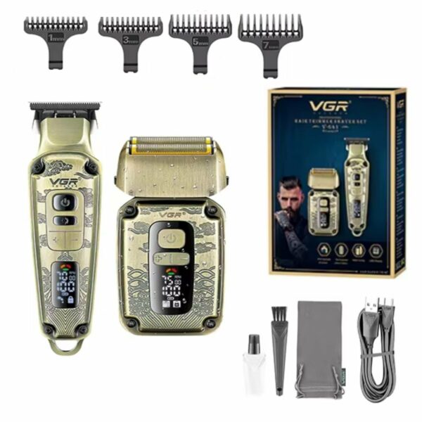 VGR V-641 Pack 2 en 1 tondeuse à cheveux professionnelle rasoir électrique