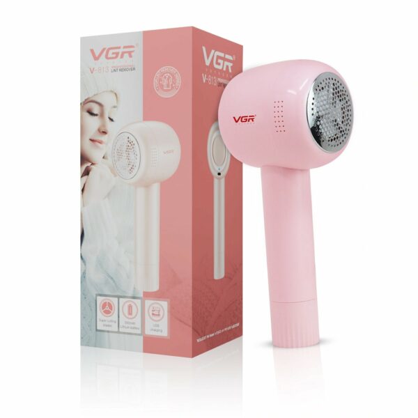 VGR V-813 Brosse anti-peluches rechargeable professionnelle - ROSE