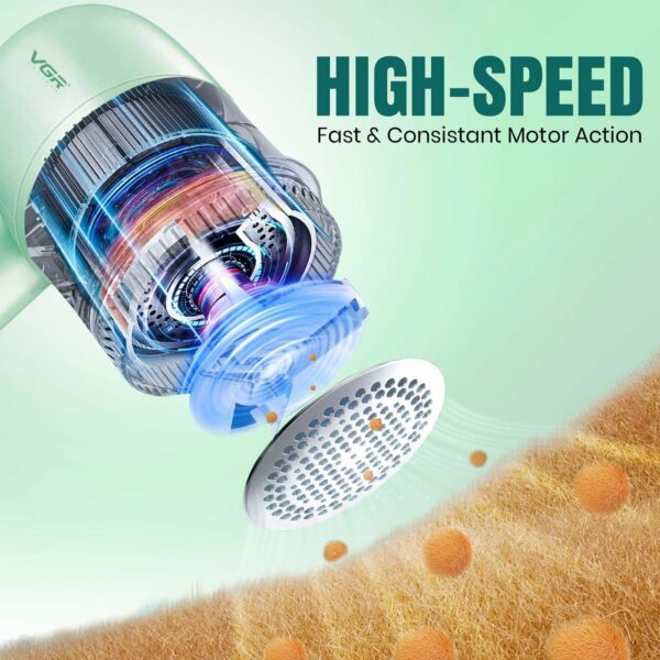 VGR V-813 Brosse anti-peluches rechargeable professionnelle - ROSE – Image 4