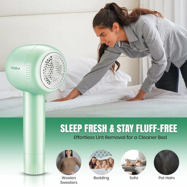 VGR V-813 Brosse anti-peluches rechargeable professionnelle - ROSE – Image 2