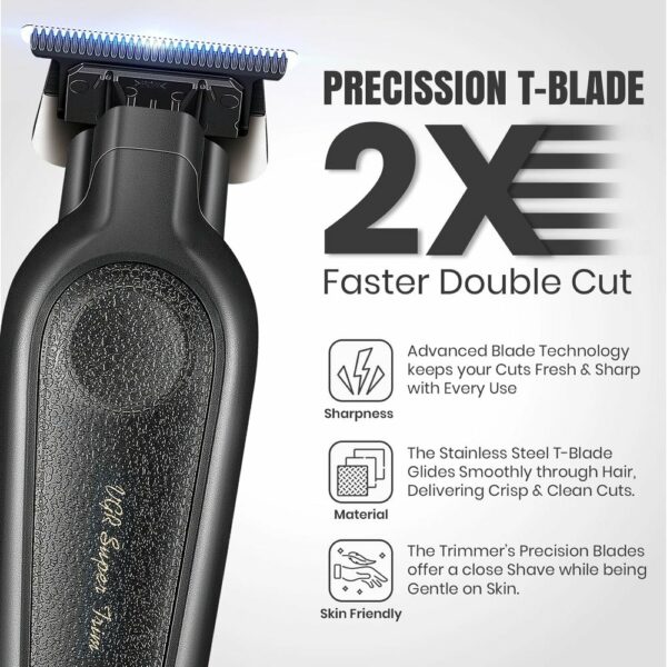 Tondeuse à cheveux professionnelle VGR V-995 pour hommes (noire) – Image 6