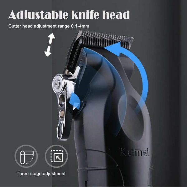 KEMEI km 2296 Tondeuse à cheveux professionnelle sans fil pour homme – Image 5