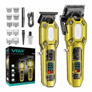 Ensemble tondeuse et coupe-cheveux professionnels VGR V-600 et V-900-Gold