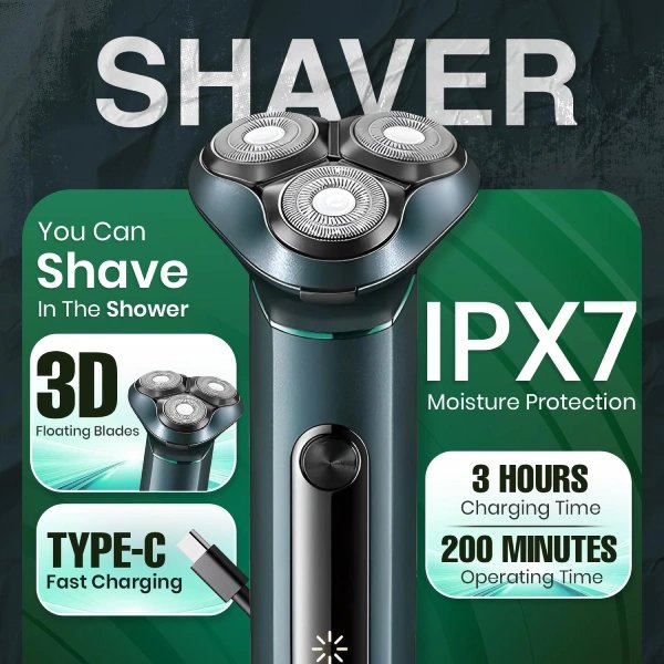 Rasoir Électrique Professionnel Rechargeable pour Hommes VGR V-310 – Image 3