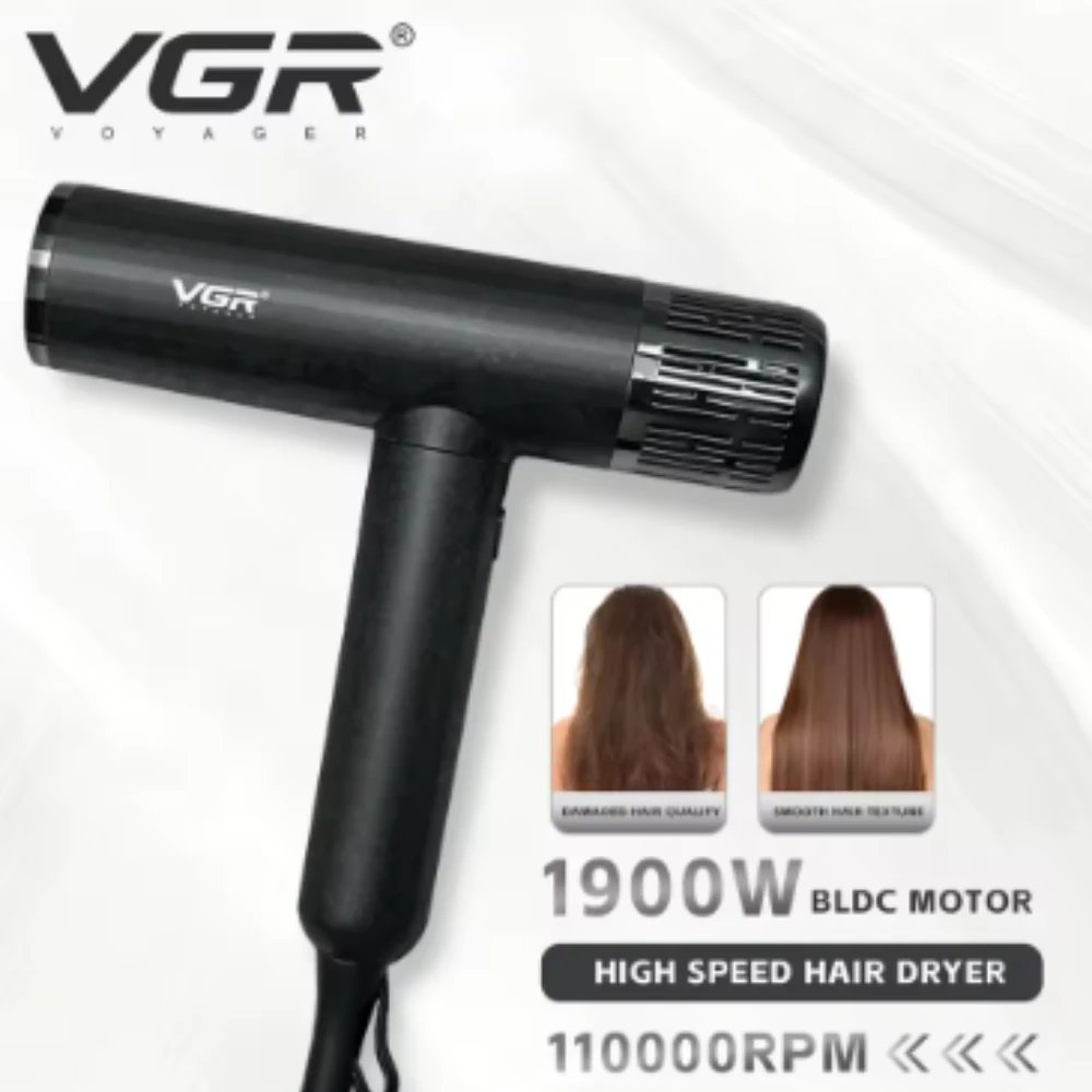 Ensemble professionnel de coupe de cheveux 4-en-1 VGR V-640 S4 Pro – Couleur noire. – Image 6