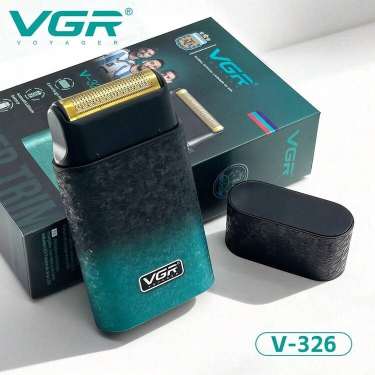 VGR V-326 – Rasoir électrique à grille pour raser les barbes courtes et lisser la peau, avec la possibilité de réaliser des dégradés dans les cheveux. – Image 4