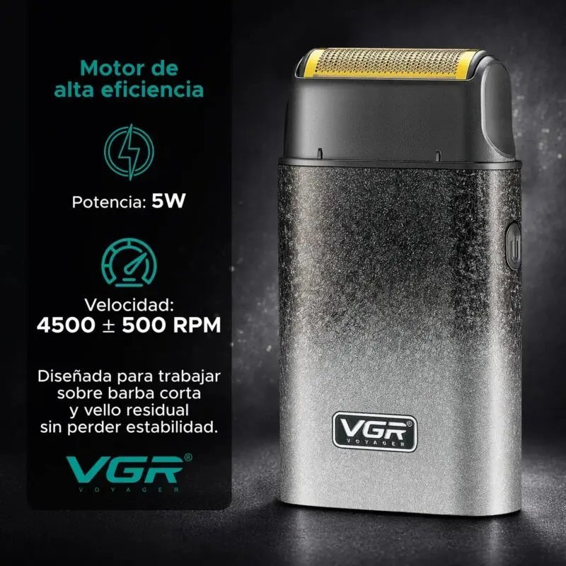 VGR V-326 – Rasoir électrique à grille pour raser les barbes courtes et lisser la peau, avec la possibilité de réaliser des dégradés dans les cheveux. – Image 9
