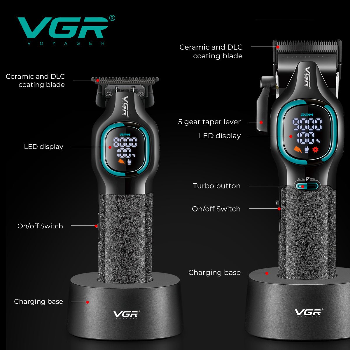 Kit combiné professionnel VGR V-886 S3 pour salon de coiffure – Image 4