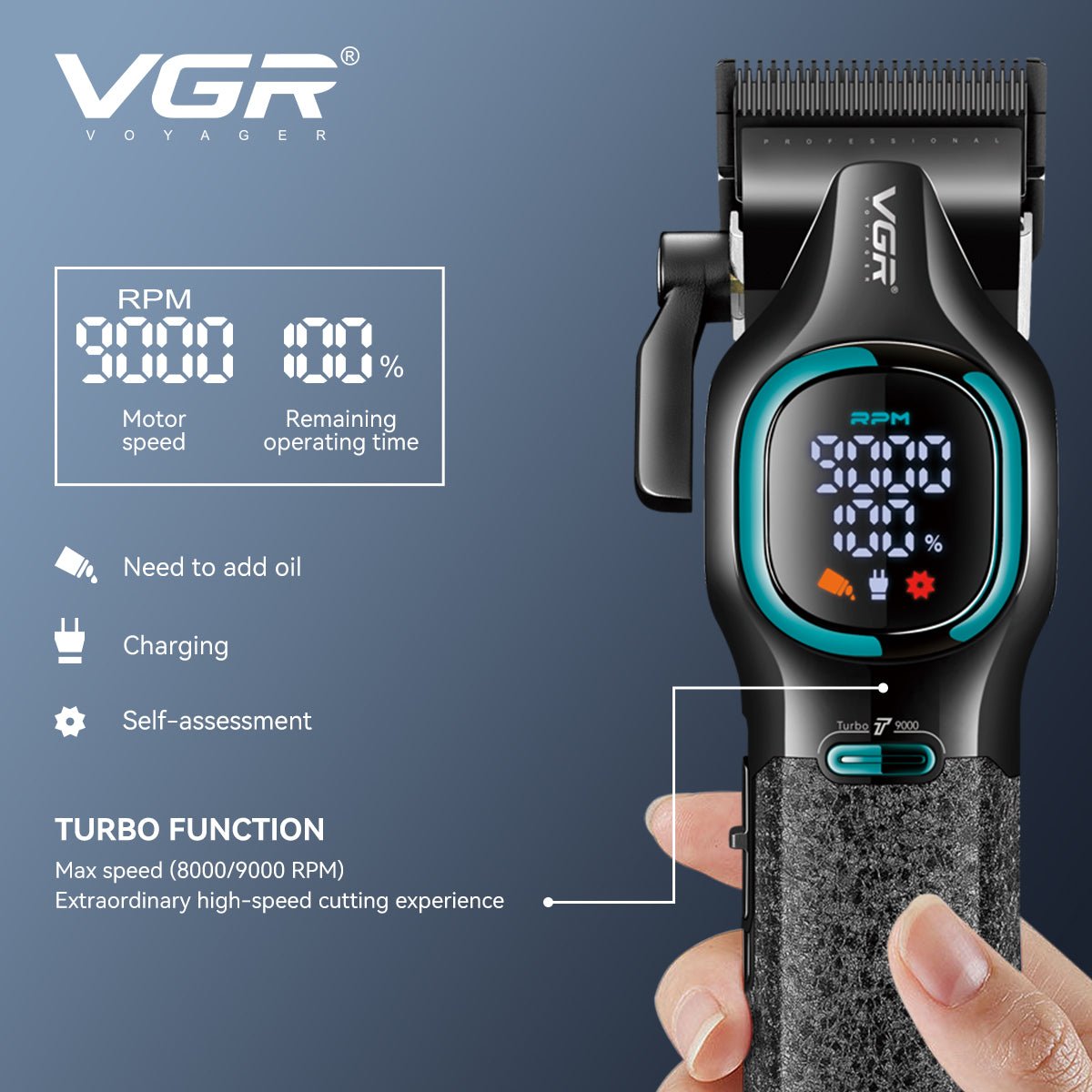 Kit combiné professionnel VGR V-886 S3 pour salon de coiffure – Image 8