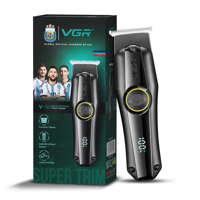 Tondeuse à cheveux professionnelle VGR V-905 pour hommes et salons (noire) – Image 2